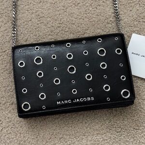 Marc Jacobs Black Eyelet Crossbody Bag